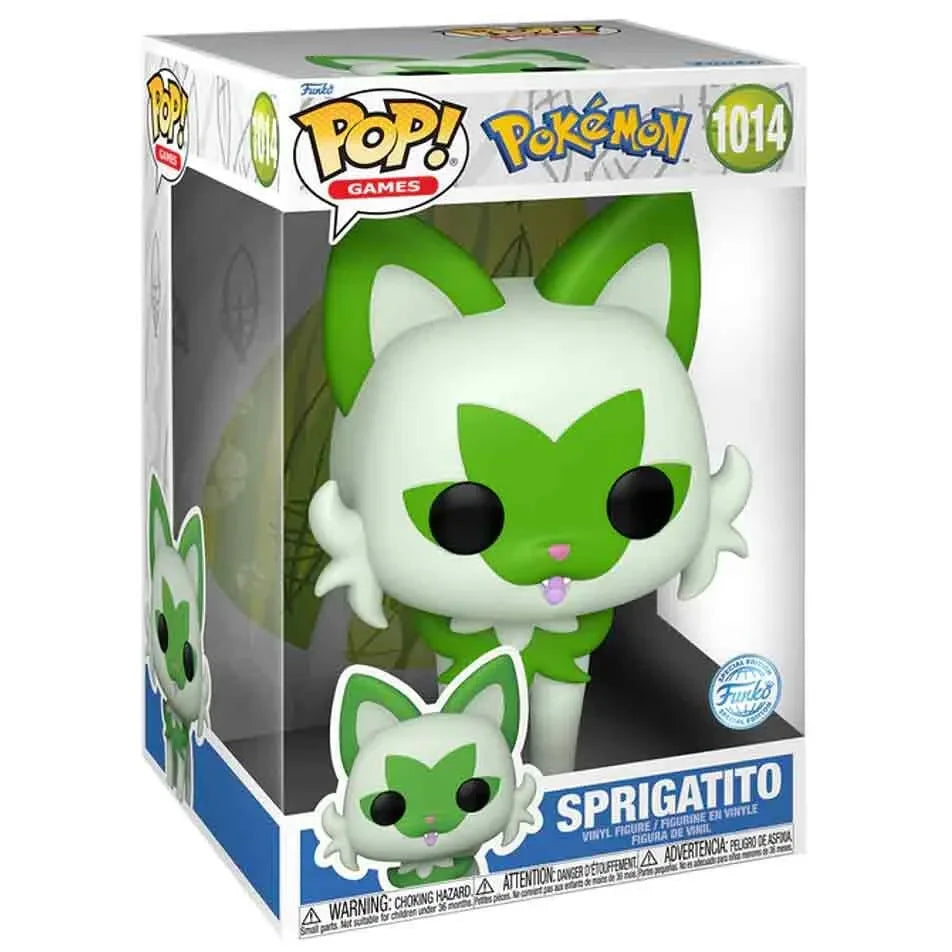 10" Funko Pop! Games: Pokemon - Jumbo Sprigatito Vinyl Figure #1014 - Ginga Toys
