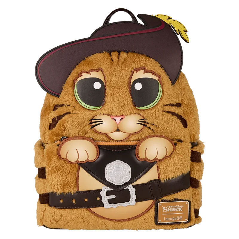 Loungefly Dreamworks Shrek Puss In Boots Plush Cosplay Mini Backpack