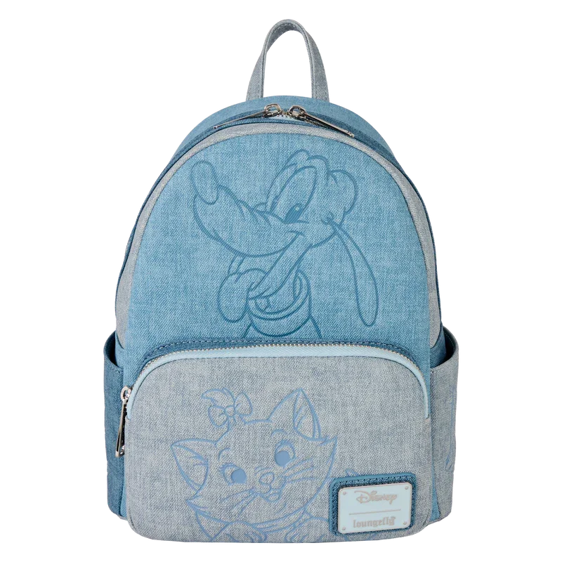 Loungefly Disney Dogs & Cats Faux Denim Mini Backpack