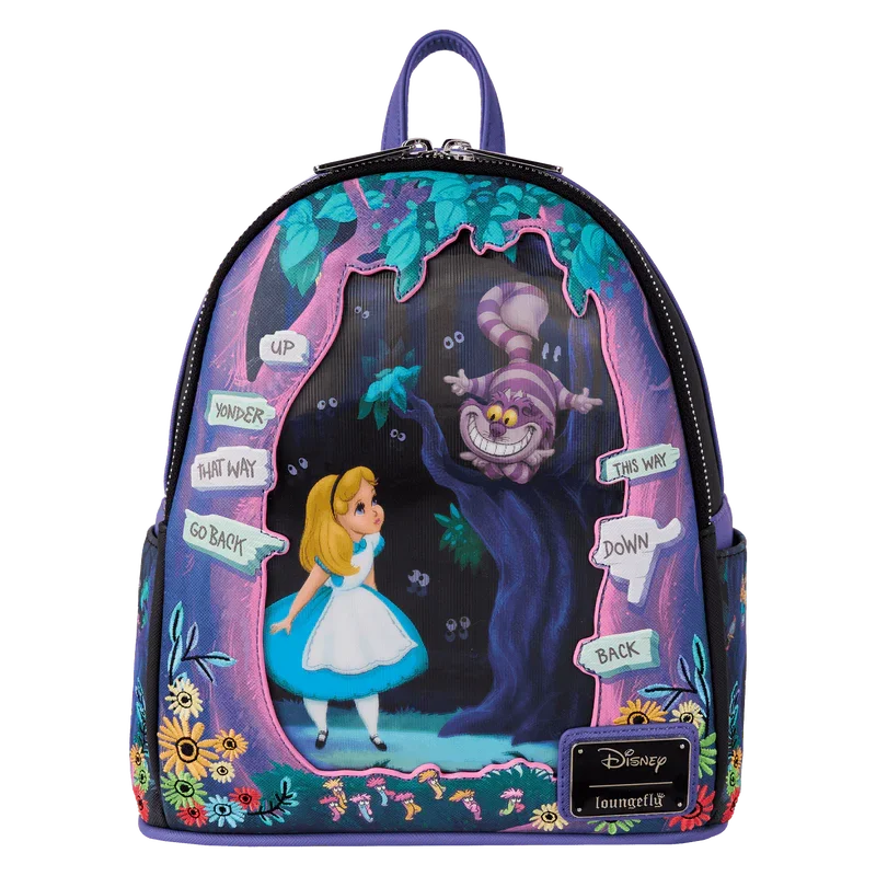 Loungefly Disney Alice in Wonderland Tulgey Wood Lenticular Mini Backpack