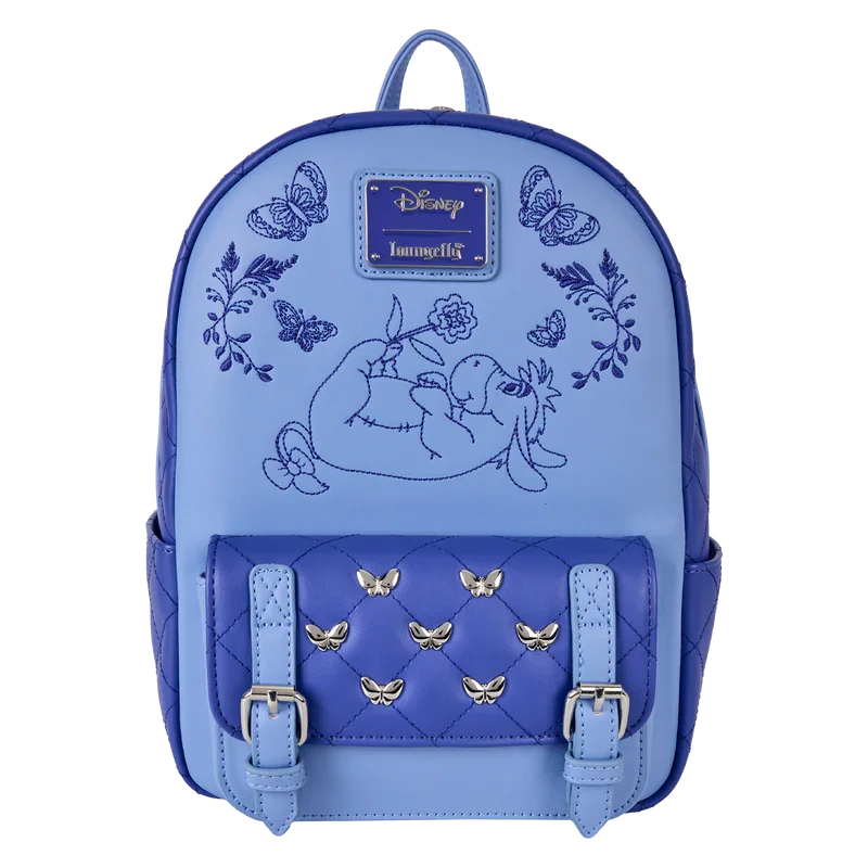 Loungefly Disney Winnie The Pooh Floral Eeyore Quilted Texture Mini Backpack