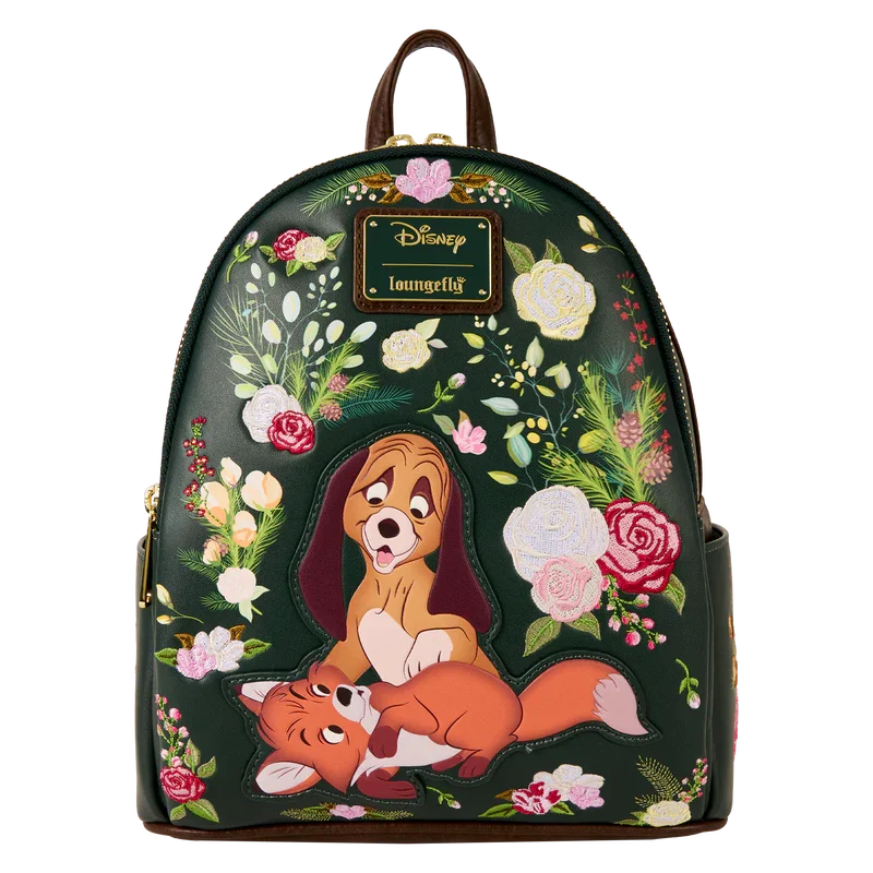 Loungefly Disney The Fox and the Hound Forest Floral Mini Backpack