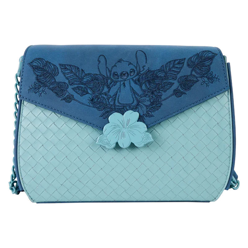 Loungefly Disney Stitch Embroidered Floral Crossbody Bag