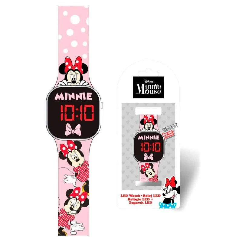 Disney Minnie Mouse Children Girls Led Digital Watch - Kids Licensing - Ginga Toys