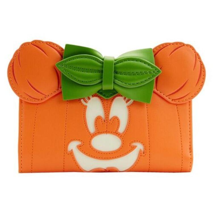 Disney Minnie Mouse Glow in the Dark Pumpkin Flap Wallet - Loungefly - Ginga Toys