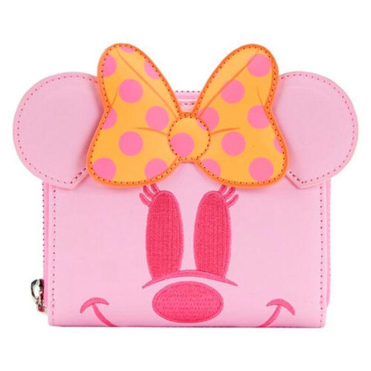 Disney Pastel Ghost Minnie Mouse Glow-in-the-Dark Zip Around Wallet - Loungefly - Ginga Toys