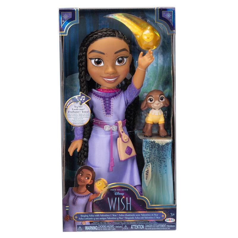 Disney Wish Singing Asha Toddler Doll with Valentino & Star Toy - Jakks Pacific - Ginga Toys