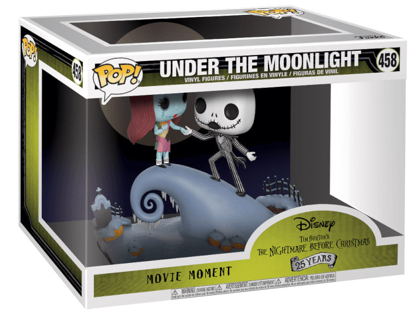 Funko Pop! Disney: The Nightmare Before Christmas Movie Moments - Jack and Sally Under The Moonlight Vinyl Figure #458 - Ginga Toys