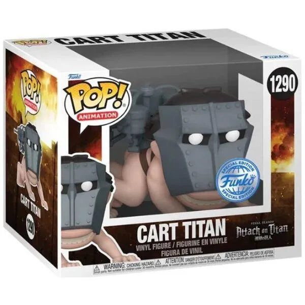 Funko Pop! Animation: Attack on Titan - 6" Super-Sized Cart Titan Exclusive Figure #1290 - Ginga Toys
