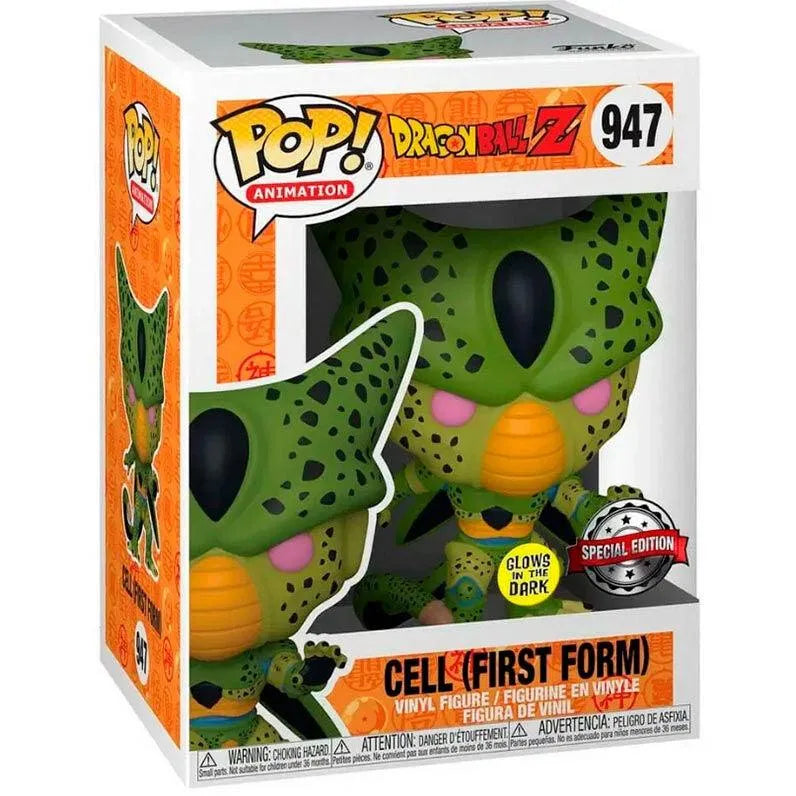 Funko Pop! Animation: Dragon Ball Z - Cell (First Form) Glow Exclusive Figure #947 - Funko - Ginga Toys