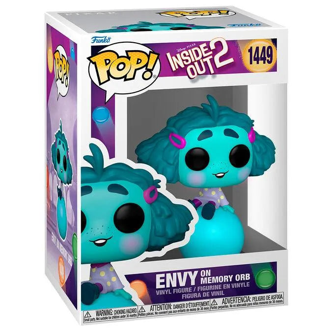 Funko Pop! Disney: Inside Out 2 - Envy on Memory Orb Vinyl Figure #1449 - Ginga Toys