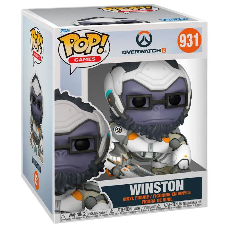 Funko Pop! Games: 6" Overwatch 2 - Winston Super Sized Figure Vinyl #931 - Funko - Ginga Toys