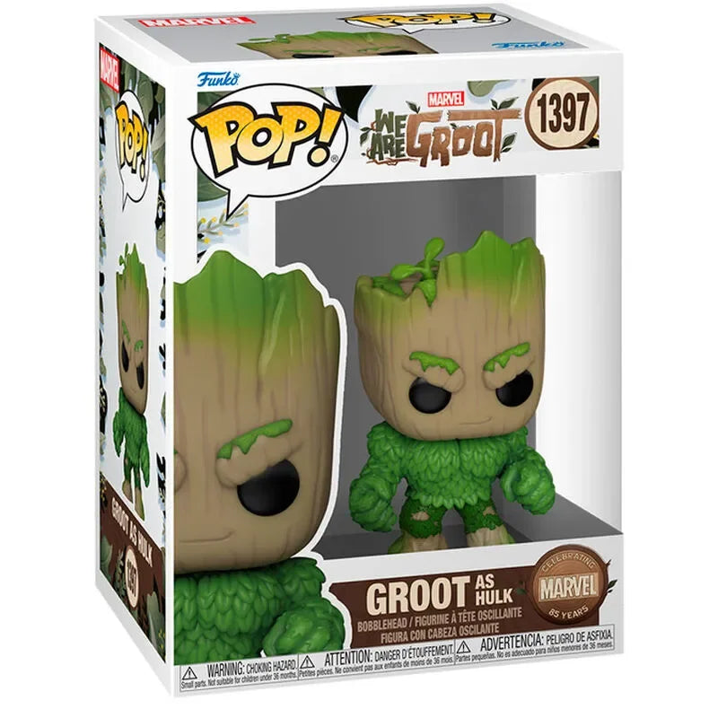 Funko Pop! Marvel: We Are Groot 85th Anniversary - Groot as Hulk Figure #1397 - Ginga Toys