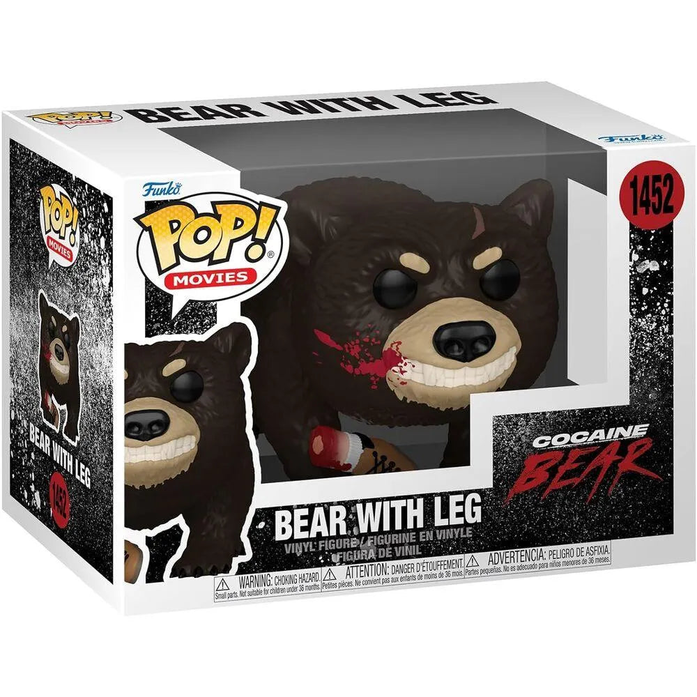 Funko Pop! Movies: Cocaine Bear - Cocaine Bear w/ Bloody Leg Figure Vinyl #1452 - Funko - Ginga Toys