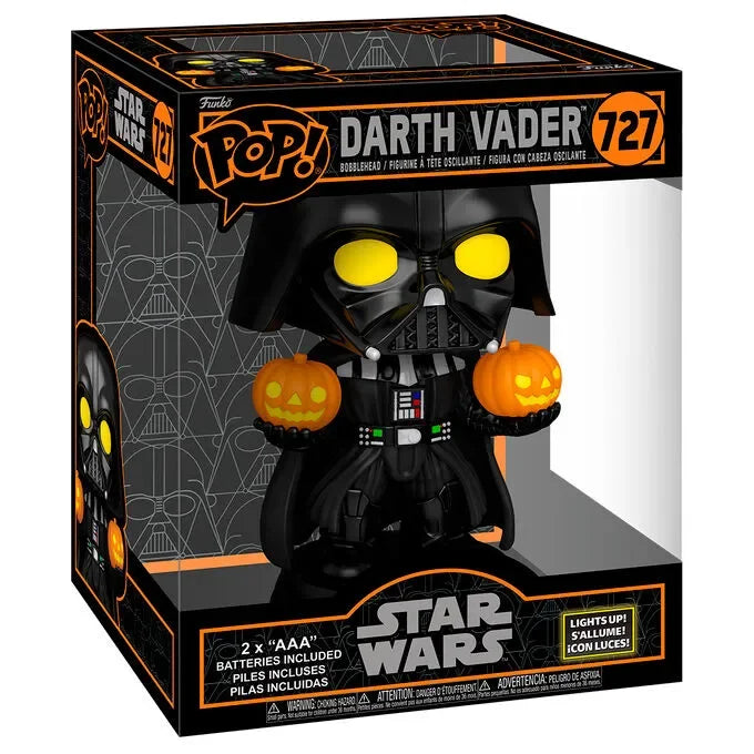 Funko Pop! Super: Star Wars - Light-Up Darth Vader Holding Jack-o-Lanterns Vinyl Figure #727 - Ginga Toys