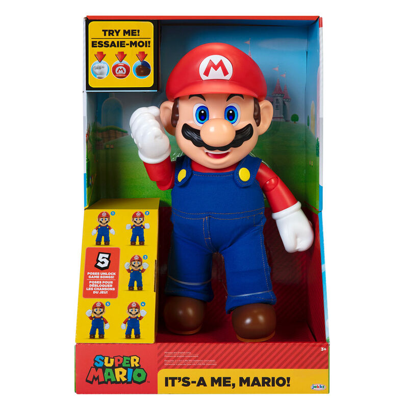 Nintendo Super Mario It's-A Me, Mario! Collectible interactive Action Figure by Jakks Pacific - Ginga Toys