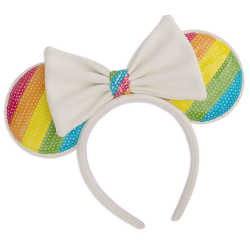 Loungefly Disney Sequin Rainbow Minnie Mouse Ears Headband - Ginga Toys