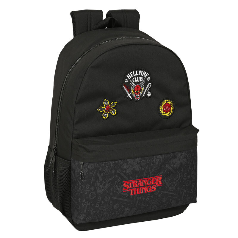 Stranger Things Hellfire Club Adaptable Black Backpack 46cm - Ginga Toys