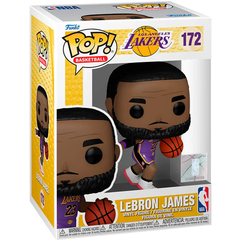Funko Pop! Basketball: NBA LA Lakers - LeBron James Figure (Slam Dunk) #172