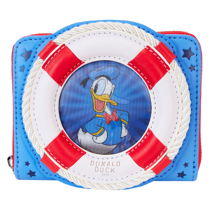 Loungefly Disney Donald Duck 90th Anniversary Lenticular Zip Around Wallet - Ginga Toys