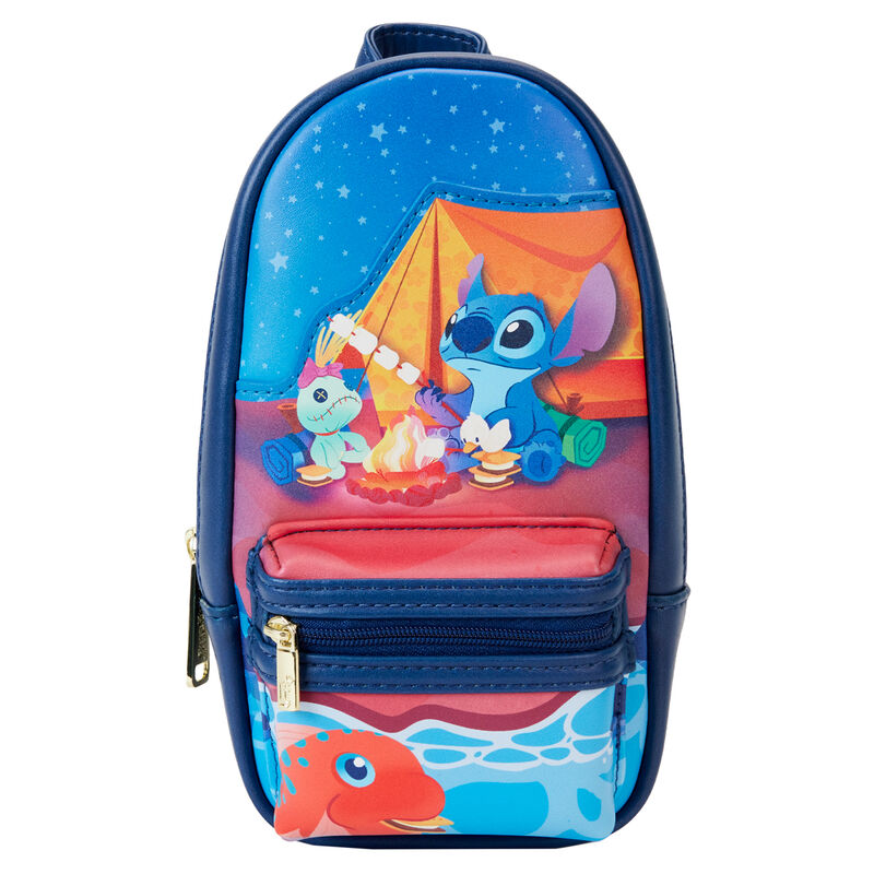 Loungefly Disney Lilo & Stitch Camping Cuties Stationery Mini Backpack Pencil Case - Ginga Toys