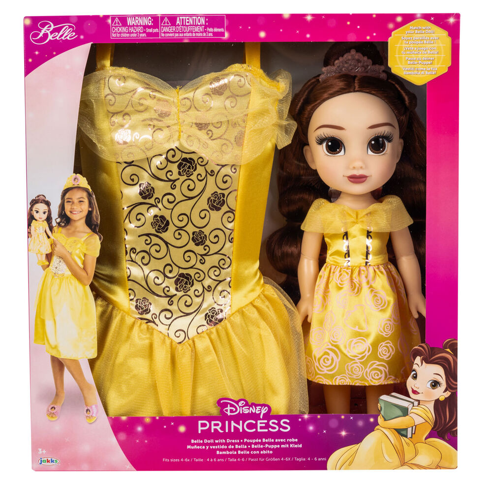 JAKKS Pacific Disney Beauty and the Beast Belle Doll 38cm and Dress Costume Gift Set JAKKS Pacific Disney Beauty and the Beast Belle Doll 38cm and Dress Costume Gift Set