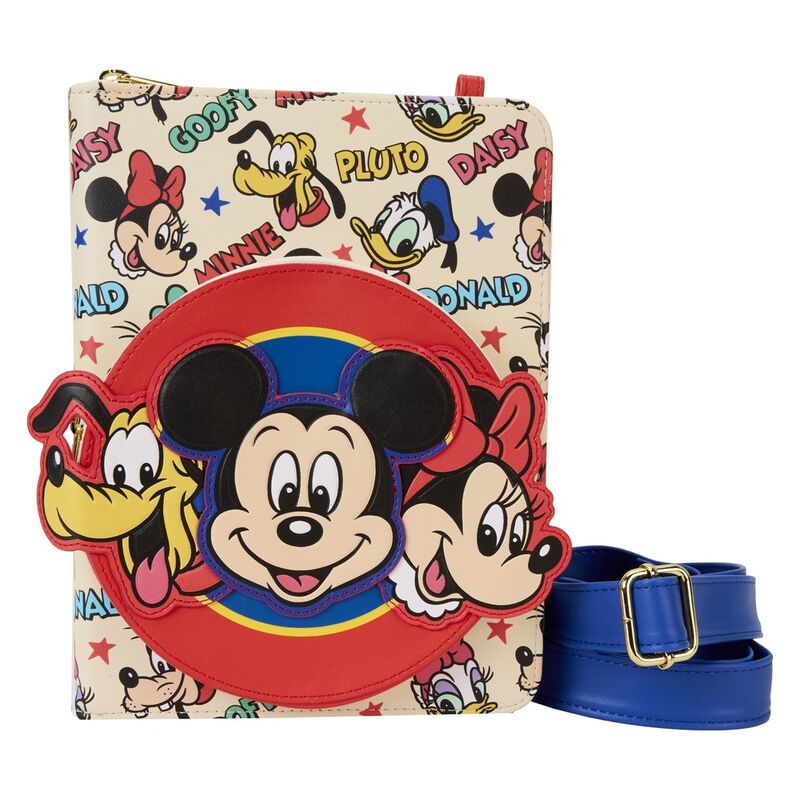 Loungefly Disney Classic Mickey Mouse and Friends Crossbody Journal - Ginga Toys