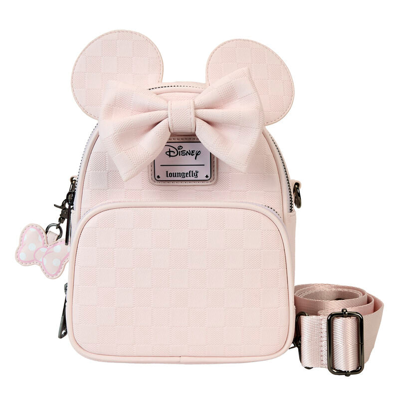 Loungefly Disney Minnie Mouse Checkered Texture Convertible Mini Backpack & Crossbody Bag – Ginga Toys