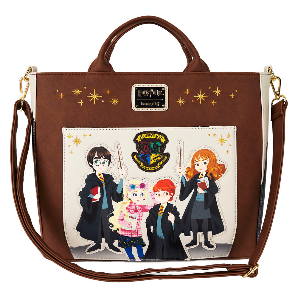 Loungefly Harry Potter Hogwarts Convertible Backpack & Tote Crossbody Bag - Ginga Toys
