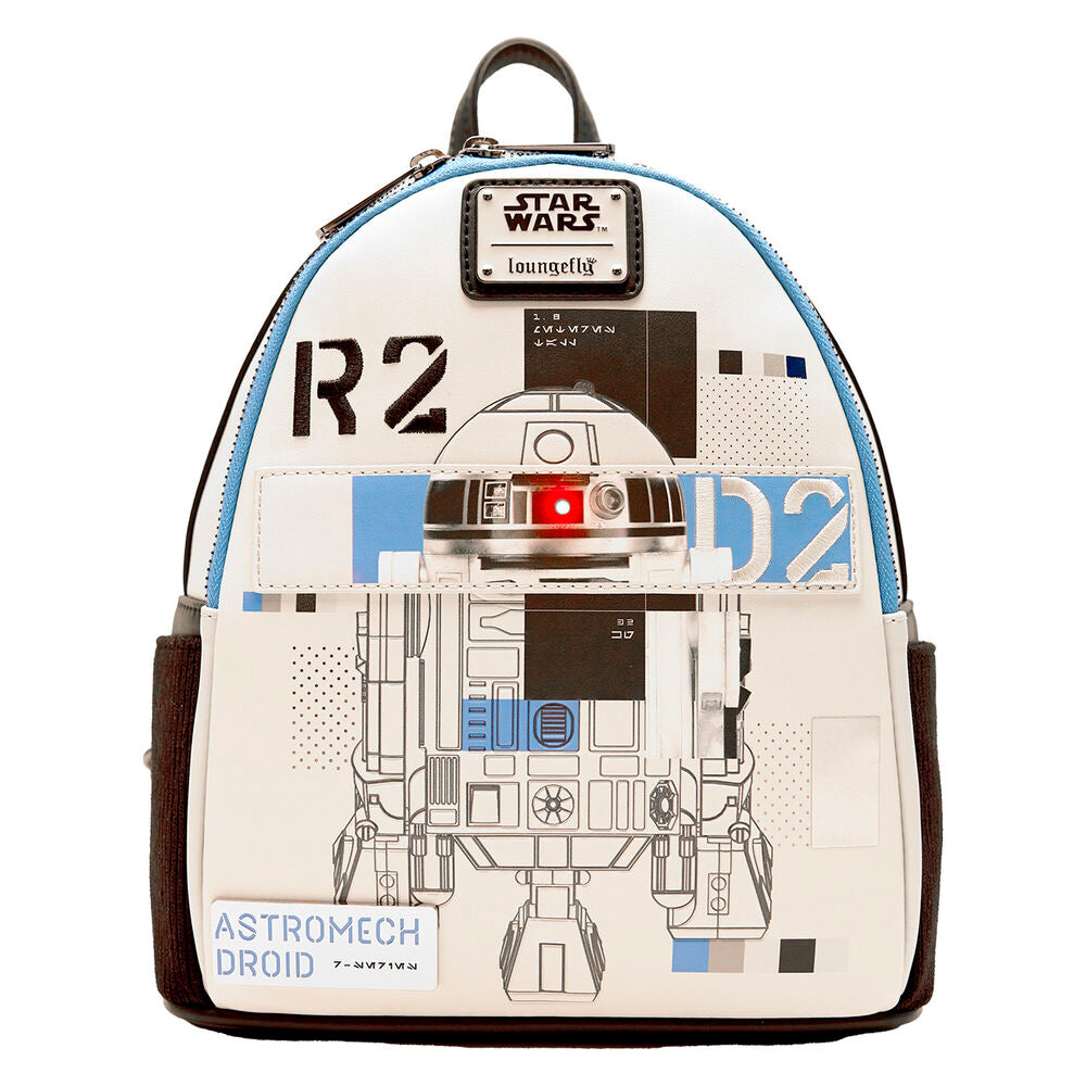 Loungefly Star Wars: The Power of the Force R2-D2 Astromech Droid Light Up Mini Backpack - Ginga Toys