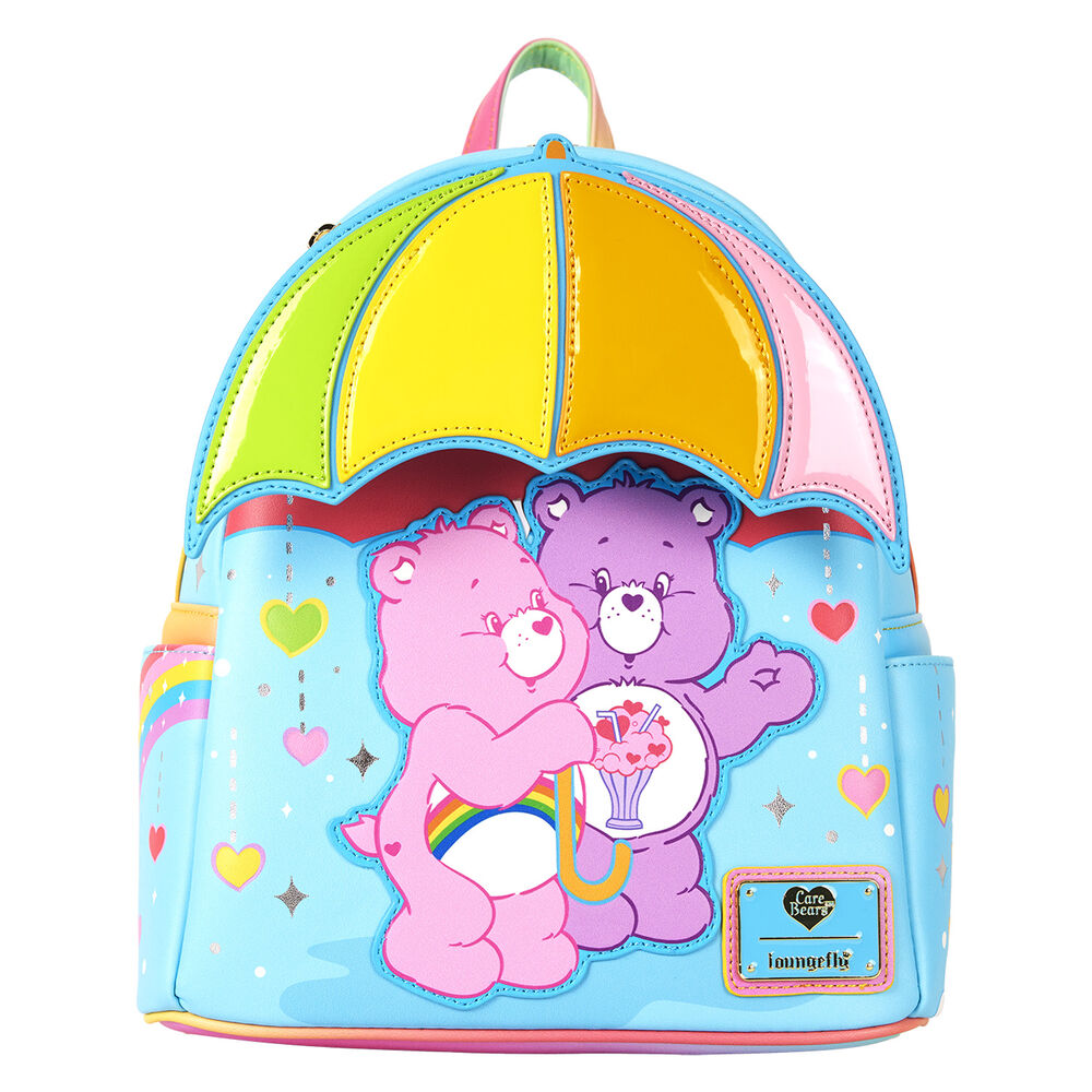 Loungefly Care Bears Cheer Bear & Share Bear Rainbow Umbrella Mini Backpack - Ginga Toys