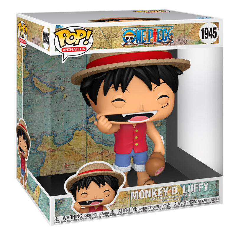 Funko Pop! Animation: One Piece - Monkey D. Luffy with Meat JUMBO Vinyl Figure #1945 - Ginga Toys