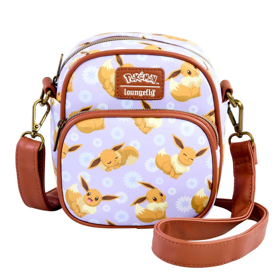 Loungefly Pokemon Eevee AOP Passport Crossbody Bag