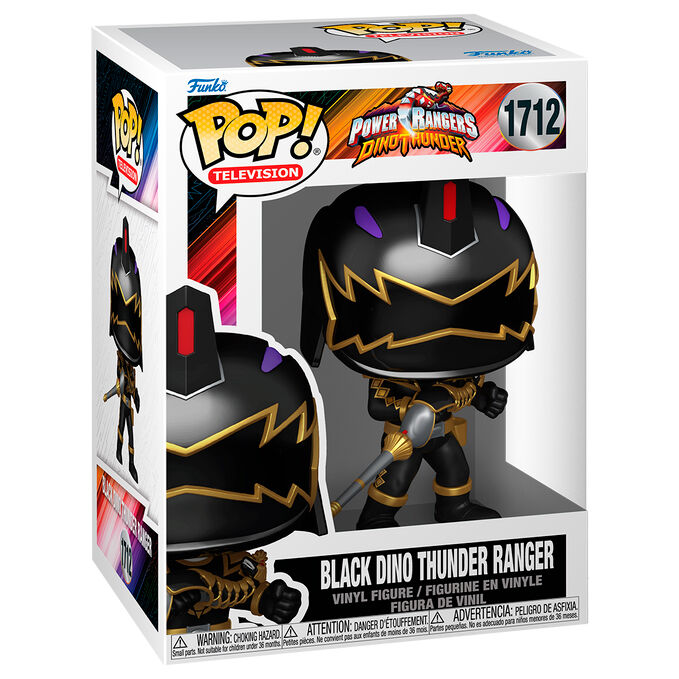 Funko Pop! Television: Power Rangers Dino Thunder - Black Dino Thunder Ranger Vinyl Figure #1712 - Ginga Toys