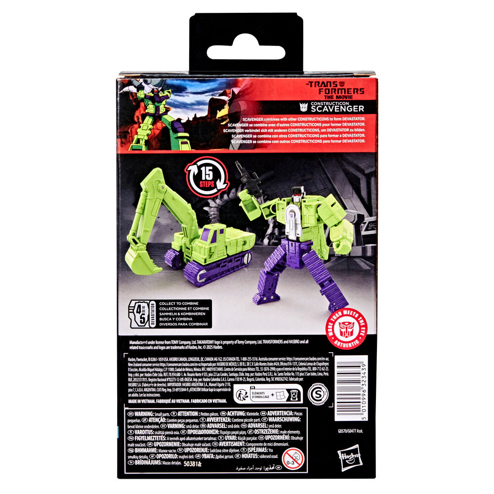 The Transformers: The Movie Studio Series Deluxe Class Constructicon Scavenger Action Figure - Ginga Toys