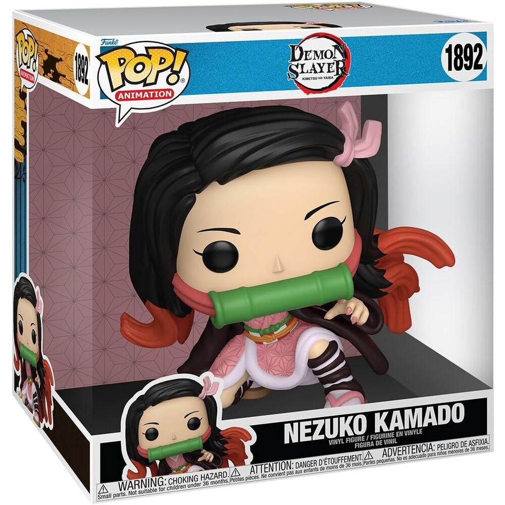 Funko 10" Pop! Animation: Demon Slayer - Jumbo Nezuko Kamado Figure #1892 - Ginga Toys