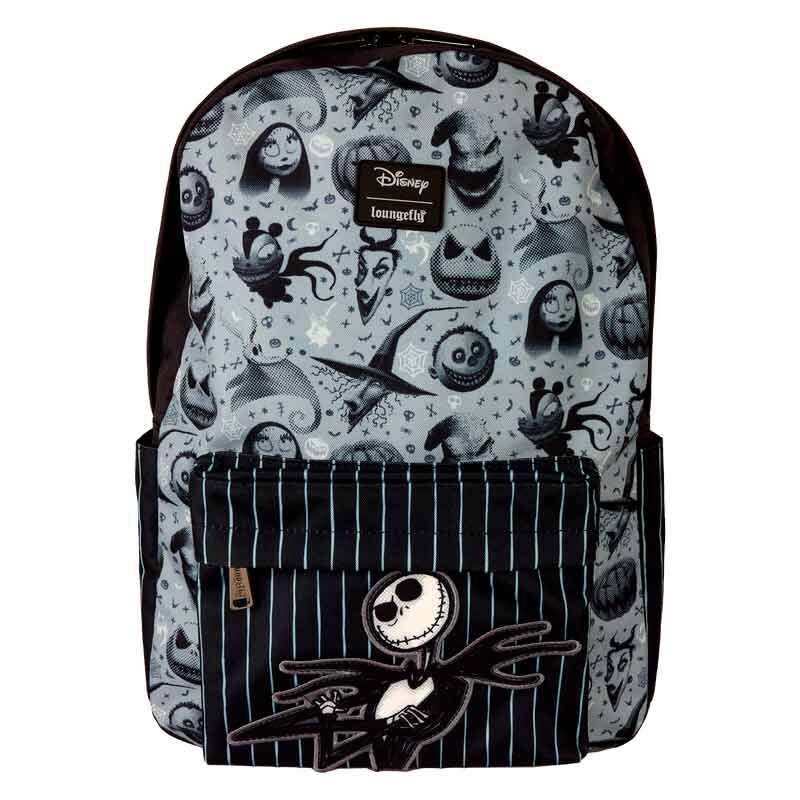 Loungefly Disney The Nightmare Before Christmas All-Over Print Nylon Full-Size Backpack - Ginga Toys