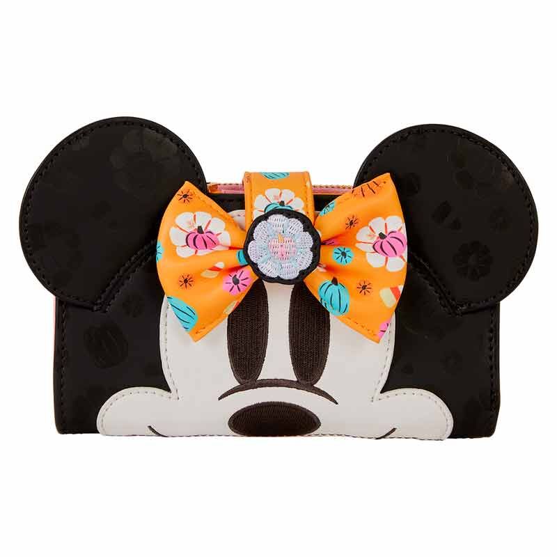 Loungefly Disney Minnie Mouse Cosplay Floral Pumpkin Flap Wallet - Ginga Toys