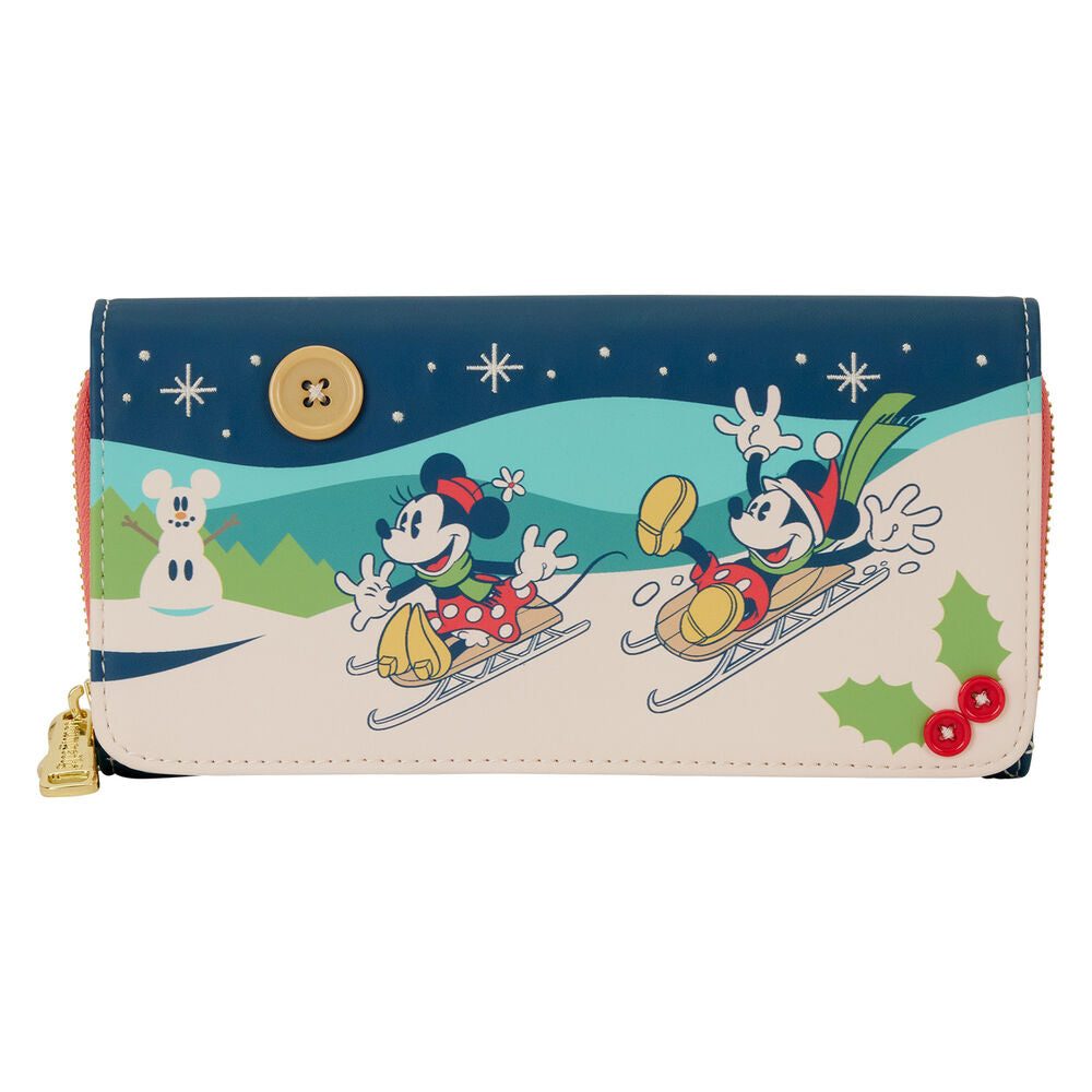Loungefly Disney Mickey & Minnie Holiday Wristlet Wallet - Ginga Toys
