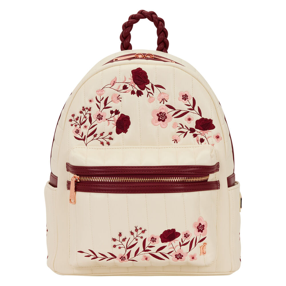 Loungefly Cream & Red Floral Mini Backpack - Ginga Toys