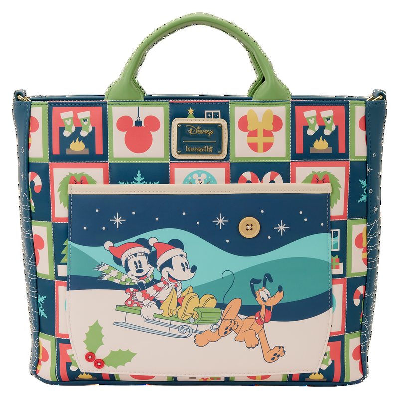 Loungefly Disney Mickey & Friends Holiday Convertible Backpack & Tote Crossbody Bag - Ginga Toys