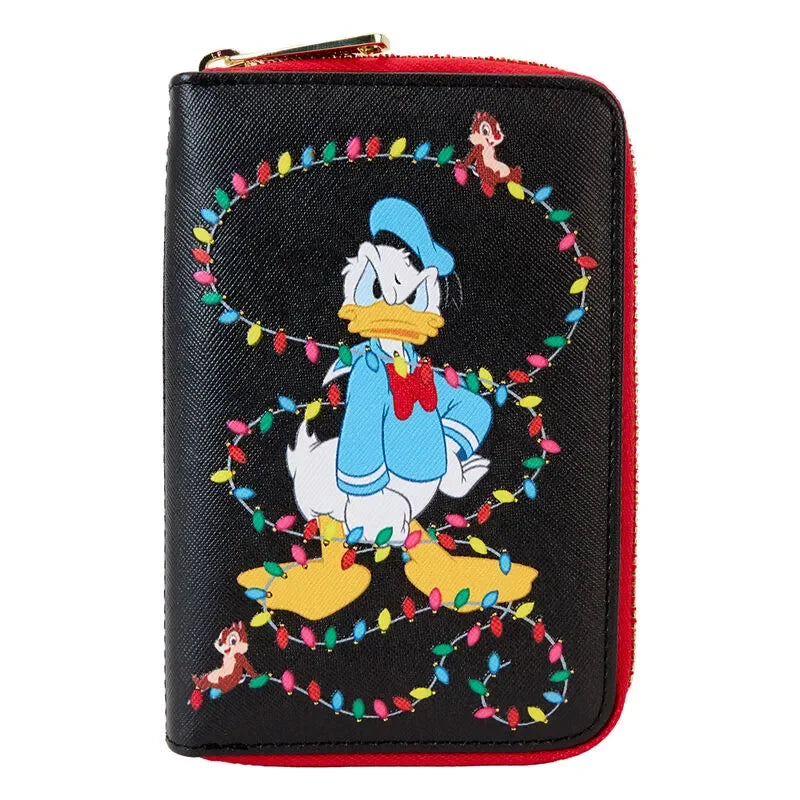 Loungefly Disney Mickey & Friends Christmas Light Decorations Zip Around Wallet - Ginga Toys