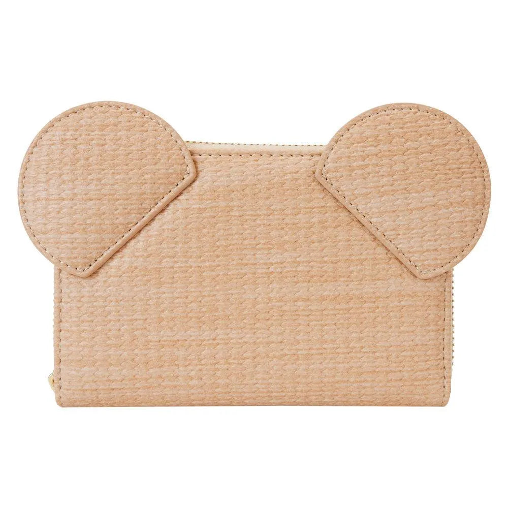 Loungefly Disney Mickey Mouse Woven Texture Zip Around Wallet - Ginga Toys