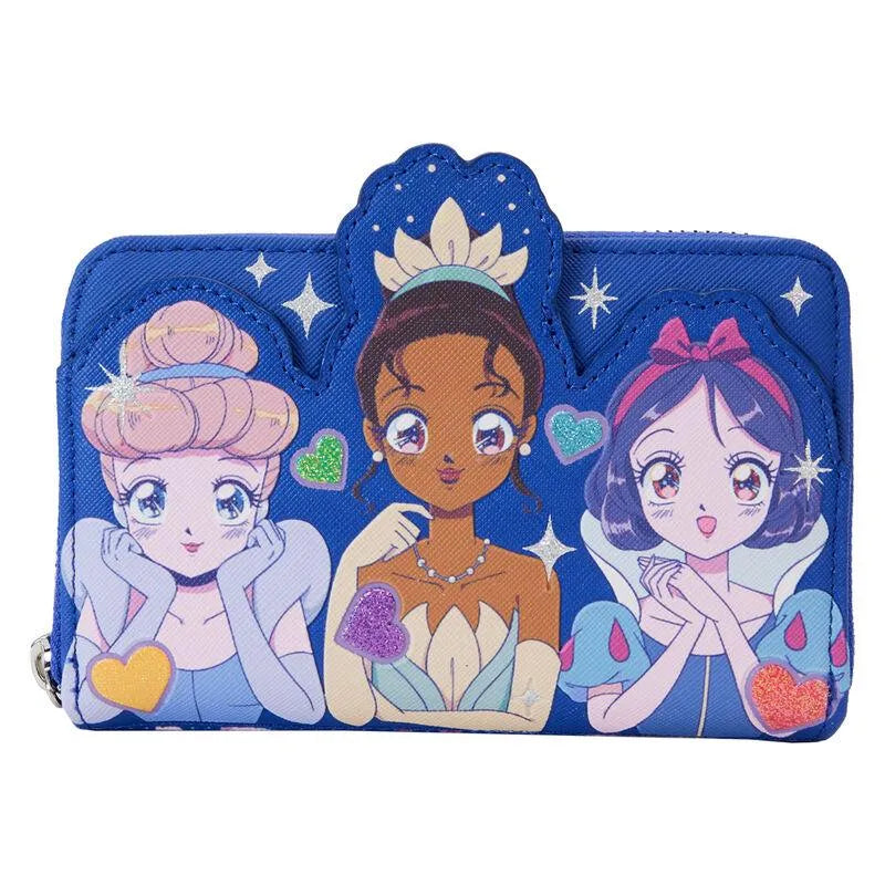 Loungefly Disney Princess Manga Style Zip Around Wallet - Ginga Toys