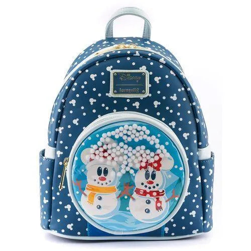Loungefly Disney Snowman Mickey Minnie Mouse Snow Globe Mini Backpack - Loungefly - Ginga Toys