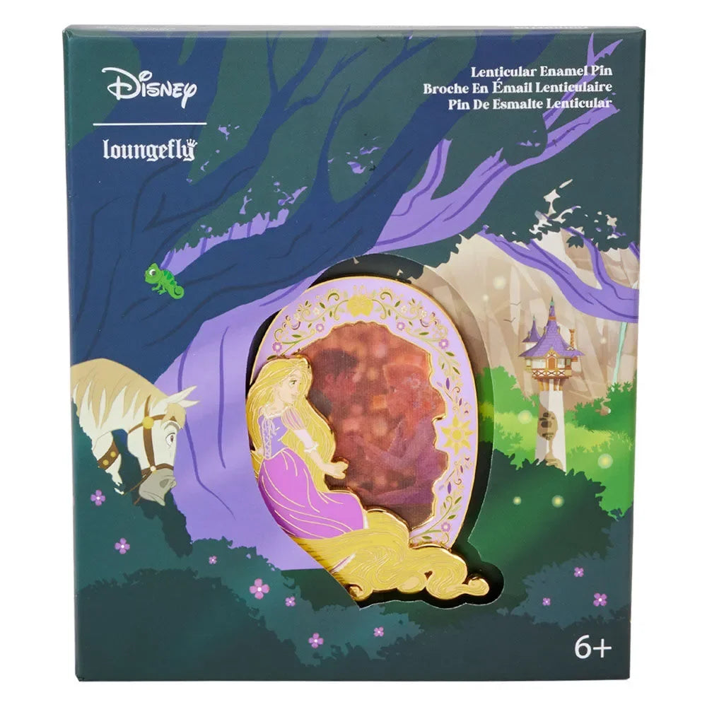 Loungefly Disney Tangled Rapunzel Princess Series 3" Collector Box Lenticular Pin - Ginga Toys