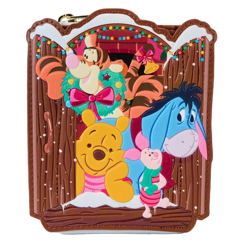 Loungefly Disney Winnie The Pooh & Friends Christmas Greetings Zip Around Wallet - Ginga Toys