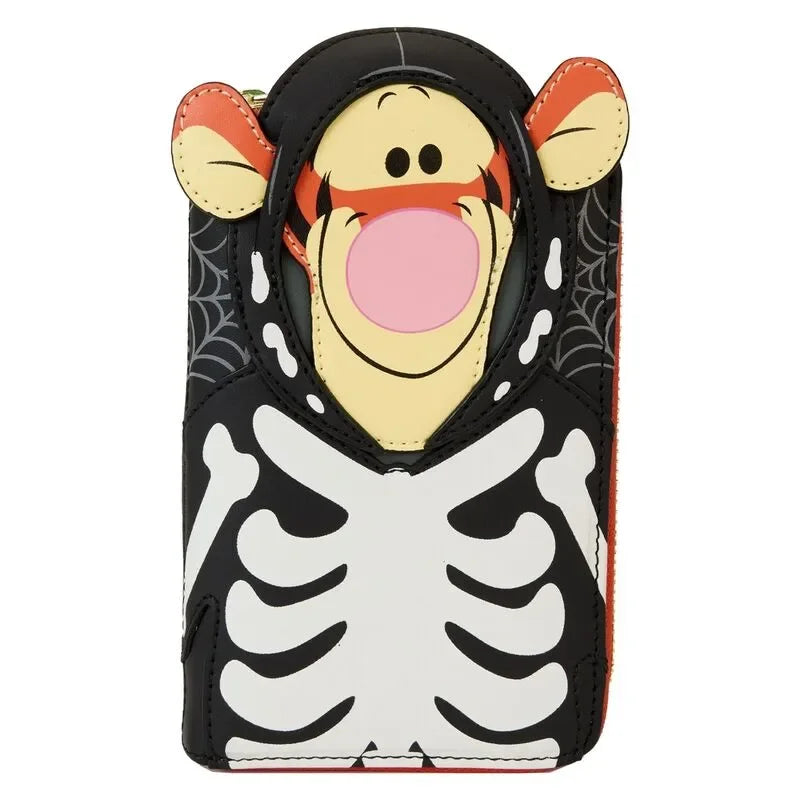 Loungefly Disney Winnie The Pooh Skeleton Tigger Cosplay Glow Zip Around Wallet - Ginga Toys