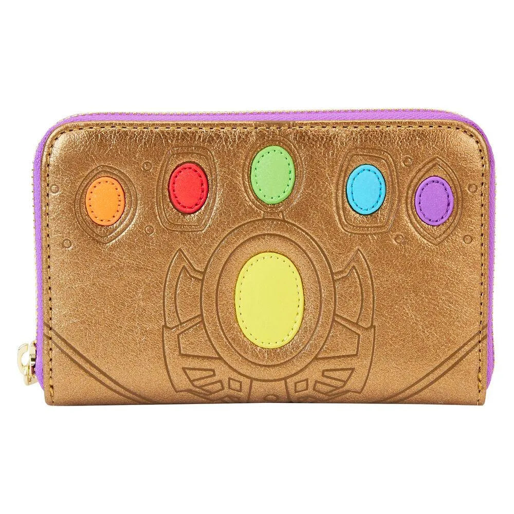 Loungefly Marvel Metallic Thanos Gauntlet Zip Around Wallet - Loungefly - Ginga Toys
