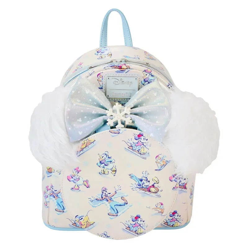 Loungefly Mickey & Friends Winter Wonderland Mini Backpack With Ear Headband - Ginga Toys